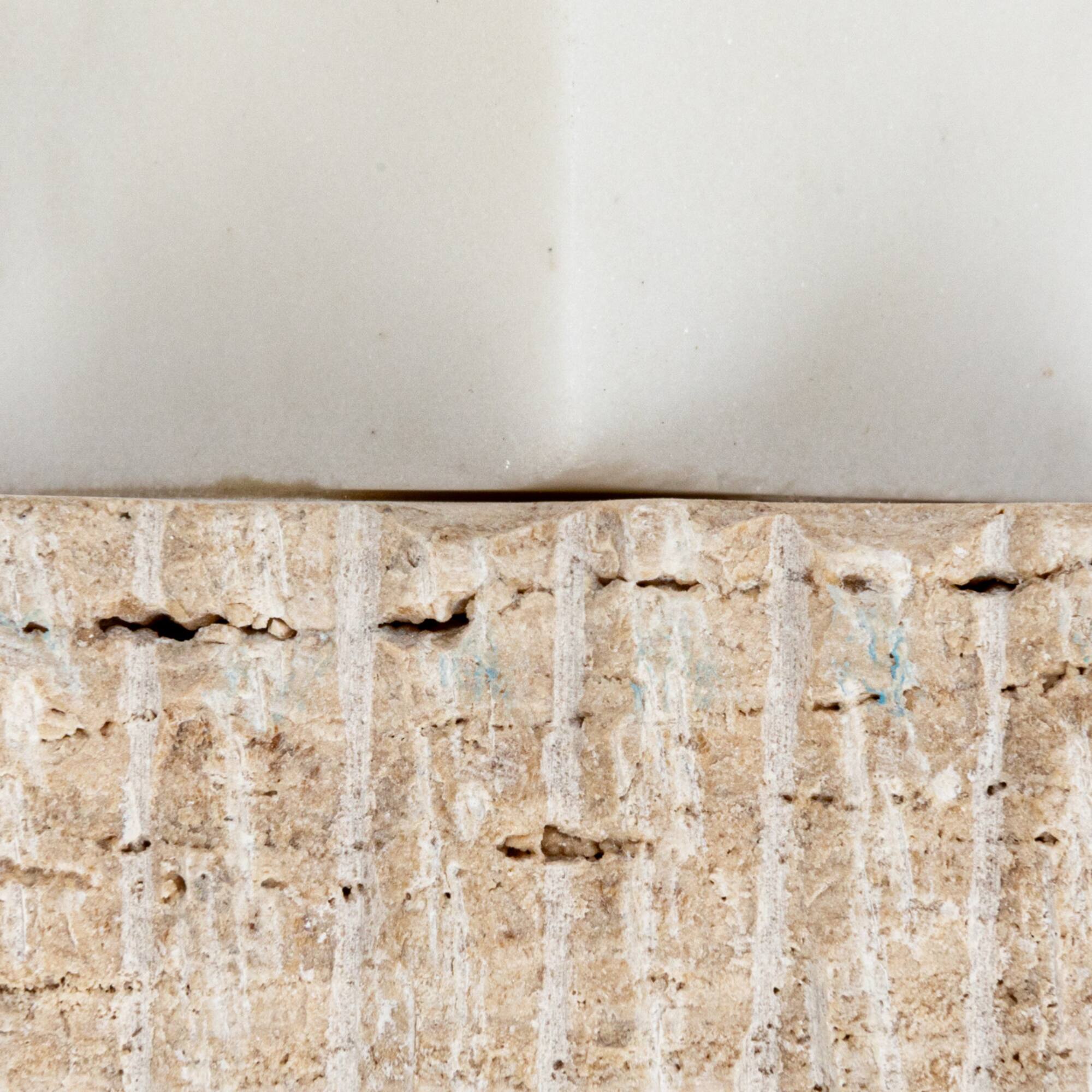 Hello Honey® 3.25" Decorative Marble & Travertine Candle Holder